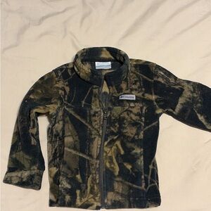 Columbia Green and Tan Fleece Jacket